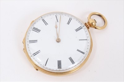 Lot 67 - 18ct gold cased fob watch