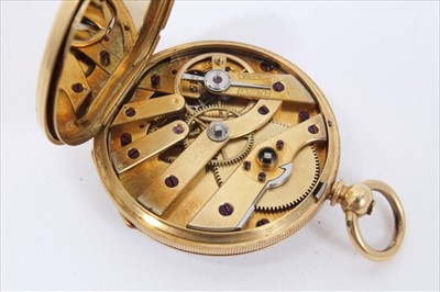 Lot 67 - 18ct gold cased fob watch