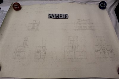 Lot 1061 - Railway - A collection of Victorian hand drawn structural plans