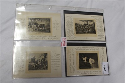 Lot 1066 - Victorian Advertising cards, Van Houten's Cocoa and Chocolate. Set of Six featuring Old Master Paintings.
