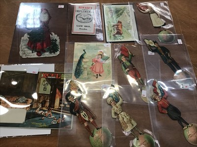 Lot 1079 - A good selection of Victorian and later advertising ephemera. Including Pears Soap, Sunlight soap, Nestles, Chivers, Coat's Threads, Colman's Mustard, Huntley and Palmers and others. Calendars, N...