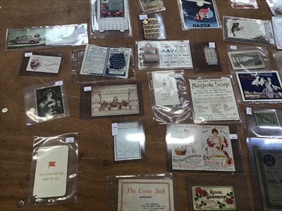Lot 1079 - A good selection of Victorian and later advertising ephemera. Including Pears Soap, Sunlight soap, Nestles, Chivers, Coat's Threads, Colman's Mustard, Huntley and Palmers and others. Calendars, N...