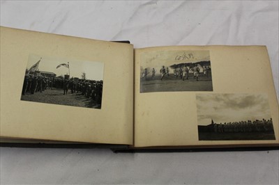 Lot 1080 - Photographs in album. 1940s Japanese military, officers, soldiers, training, parades, school children etc.