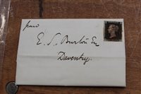 Lot 2592 - Stamps - G.B. 1840 1d black on cover,...