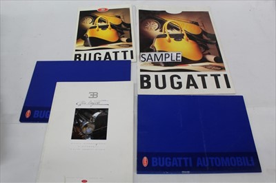 Lot 1610 - Collection of 1990s Bugatti EB110 related marketing literature