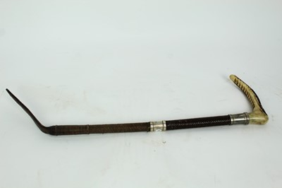 Lot 885 - Silver mounted riding crop