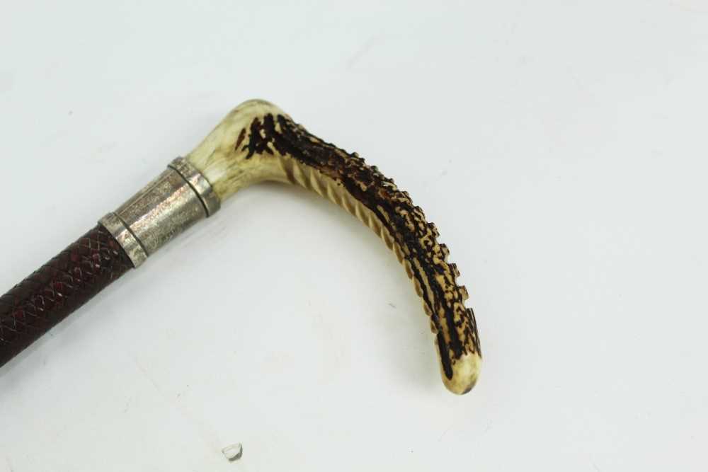 Lot 885 - Silver mounted riding crop