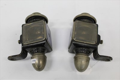 Lot 1614 - Pair of Veteran Car Opera Lamps