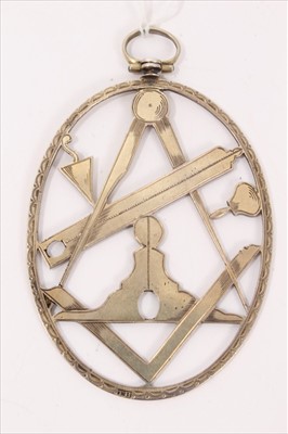 Lot 166 - Masonic silver jewel by Thomas Harper