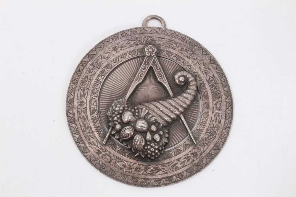 Lot 168 - Masonic silver jewel (Stewards collar jewel)