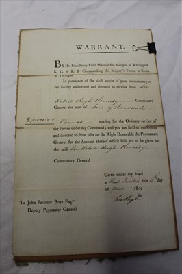 Lot 1083 - Autograph - Arthur Wellesley Duke of Wellington ( 1769-1852)