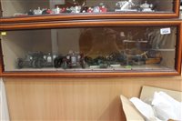 Lot 2824 - Glass display cabinet - containing three...