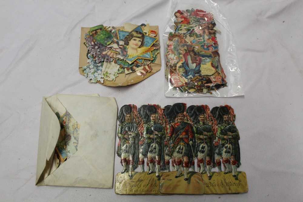 Lot 1090 - Victorian Large Scrap Tucks stand up Pipers of the 42nd Highlanders