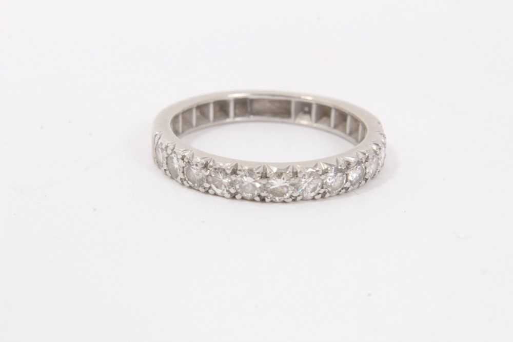 Lot 74 - Diamond half eternity ring in white gold setting