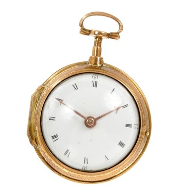 Lot 617 - George III pair case pocket watch by John Rentnow, possibly for the American market.