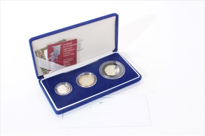 Lot 348 - G.B. The Royal Mint silver proof Piedfort Three Coin Collection 2003 (N.B. cased with Certificate of Authenticity) (1 coin set)