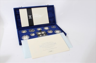 Lot 349 - G.B. The Royal Mint 'Millenium' silver proof thirteen coin set (N.B. cased with Certificate of Authenticity) (1 coin set)