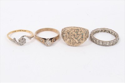 Lot 187 - Four 9ct gold rings