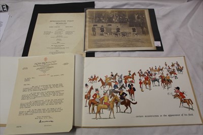 Lot 1095 - Hunting ephemera including Book