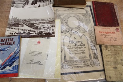 Lot 1101 - A quantity of Military ephemera including 1904 and 1905 Suffolk Gazette