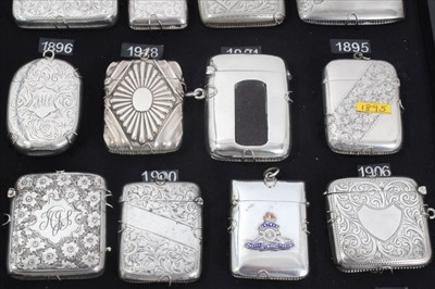 Lot 84 - Collection of twenty Victorian and later silver Vesta cases