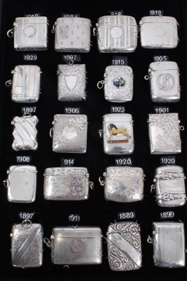 Lot 87 - Collection of twenty Victorian and later silver Vesta cases
