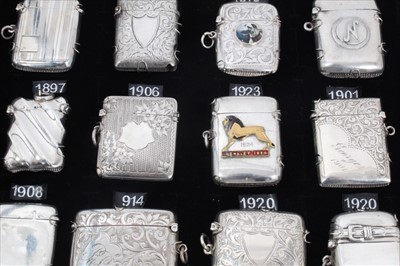 Lot 87 - Collection of twenty Victorian and later silver Vesta cases