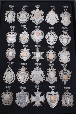 Lot 88 - Collection of twenty five Victorian and later silver fobs