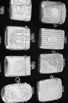 Lot 89 - Collection of nineteen Victorian and later silver Vesta cases