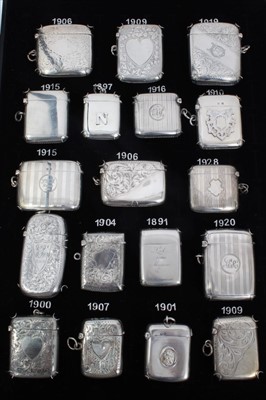 Lot 90 - Collection of eighteen Victorian and later silver Vesta cases
