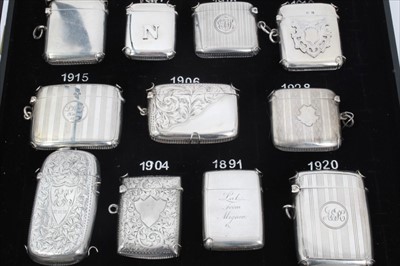 Lot 90 - Collection of eighteen Victorian and later silver Vesta cases