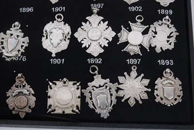 Lot 91 - Collection of twenty five Victorian and later silver fobs