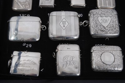 Lot 93 - Collection of seventeen Victorian and later silver Vesta cases