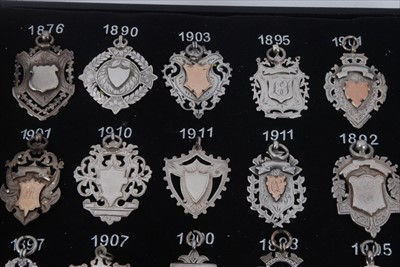 Lot 94 - Collection of twenty five Victorian and later silver fobs