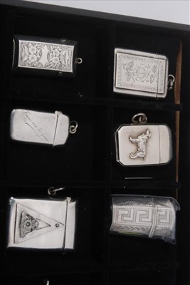 Lot 100 - Collection of thirty Edwardian and later silver Vesta case