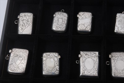 Lot 100 - Collection of thirty Edwardian and later silver Vesta case