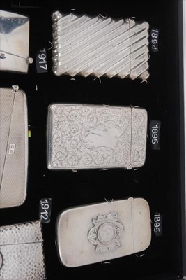 Lot 103 - Collection of ten Victorian and later silver card cases