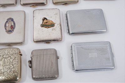 Lot 104 - Collection of Victorian and later silver plated Vesta cases, match book holders and other similar items