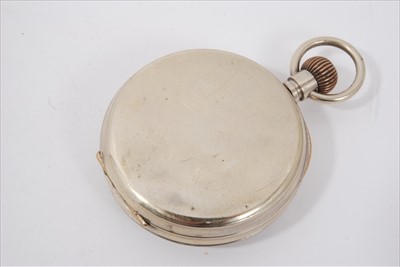 Lot 107 - Victorian Goliath watch with button wind movement in a plated case, together with a Casio calculator watch, other watches and watch parts