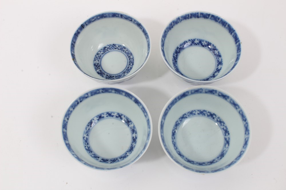 Bol à riz antique chinois Tek Sing Cargo naufrage bleu blanc Swatow