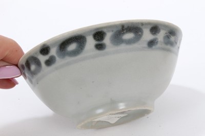 Lot 40 - Tek-Sing cargo bowl and group of four 18th century Chinese blue and white tea bowls