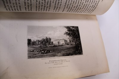 Lot 1252 - Local History - Including Excursions Through Suffolk, two volumes bound in one, 1818, Excursions through Norfolk, 18718, Joseph Pennell - Highways and Byways in East Anglia, Jarrolds Illustrated g...