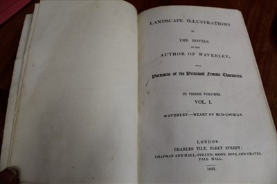 Lot 1257 - Illustrations to Walter Scott,3 volumes 1833, together with Milton's Paradise Lost illustrated Dore, various other illustrated