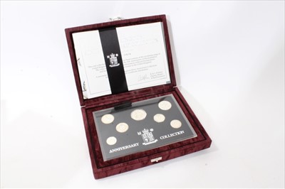 Lot 351 - G.B. The Royal Mint silver proof '25th Anniversary of Decimal Currency' seven coin set (N.B. cased with Certificate of Authenticity) (1 coin set)