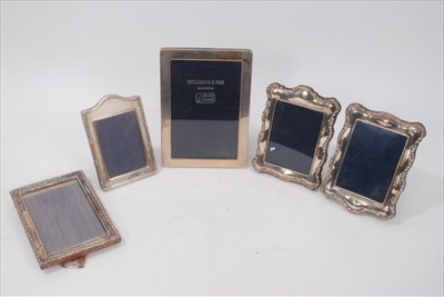 Lot 177 - Five silver photograph frames