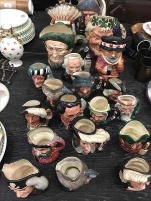 Lot 142 - Group of large Doulton character jugs