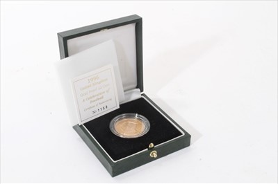 Lot 356 - G.B. Elizabeth II gold proof £2 coin 'A celebration of Football' 1996 (N.B. cased with Certificate of Authenticity) (1 coin)