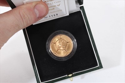 Lot 356 - G.B. Elizabeth II gold proof £2 coin 'A celebration of Football' 1996 (N.B. cased with Certificate of Authenticity) (1 coin)