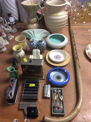 Lot 435 - Decorative ceramics by Shelley, Poole and others, together with lighters and sundries