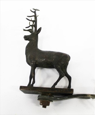 Lot 1608 - 1920s bronze car mascot in the form of a stag